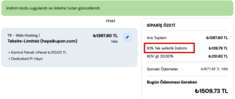Güzel Hosting Yıllık Planlarda Geçerli %10 İndirim Kuponu