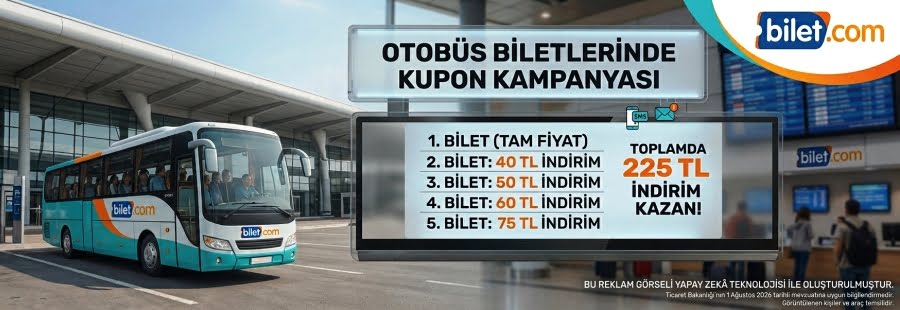 Bilet.com Otobüs Bileti Kupon Kampanyası