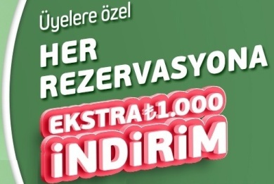 Touristica Üyelere Özel 1.000TL İndirim Kodu