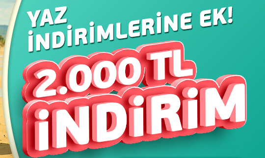 Touristica Yurt İçi Otellerinde Geçerli 2000 TL İndirim Kodu