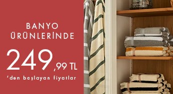Bella Maison Banyo Ürünlerinde 249 TL'den Başlayan Fiyatlar